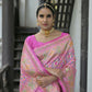 Vishnu Weaves Women's Baby-Pink Paithani Silk Saree with Blouse - Swadesiicart