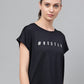 MKH Typography Printed Extended Sleeves Dri-FIT Relaxed Fit T-shirt - Swadesiicart