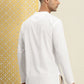 House of Pataudi Men Pure Cotton Solid Chikankari Jashn Short Kurta | Swadesiicart