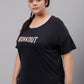 MKH Plus Size Typography Printed Dri-FIT T-shirt - Swadesiicart