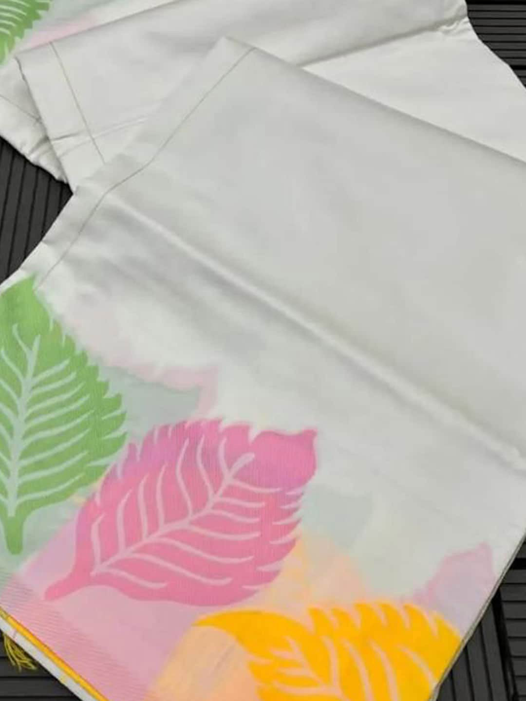 Mitera Floral Printed Zari Banarasi Saree | Swadesiicart