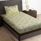 Story@home Cream-Coloured & Grey Floral Microfiber 180 TC Bedsheet & Pillow Cover - Swadesiicart