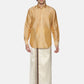 Sethukrishna Men Off White Solid Art Silk Dhotis | Swadesiicart