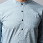 Even Apparels Blue Color Cotton Pure Cotton Men's Kurta With Side Placket (SLD1156) | Swadesiicart
