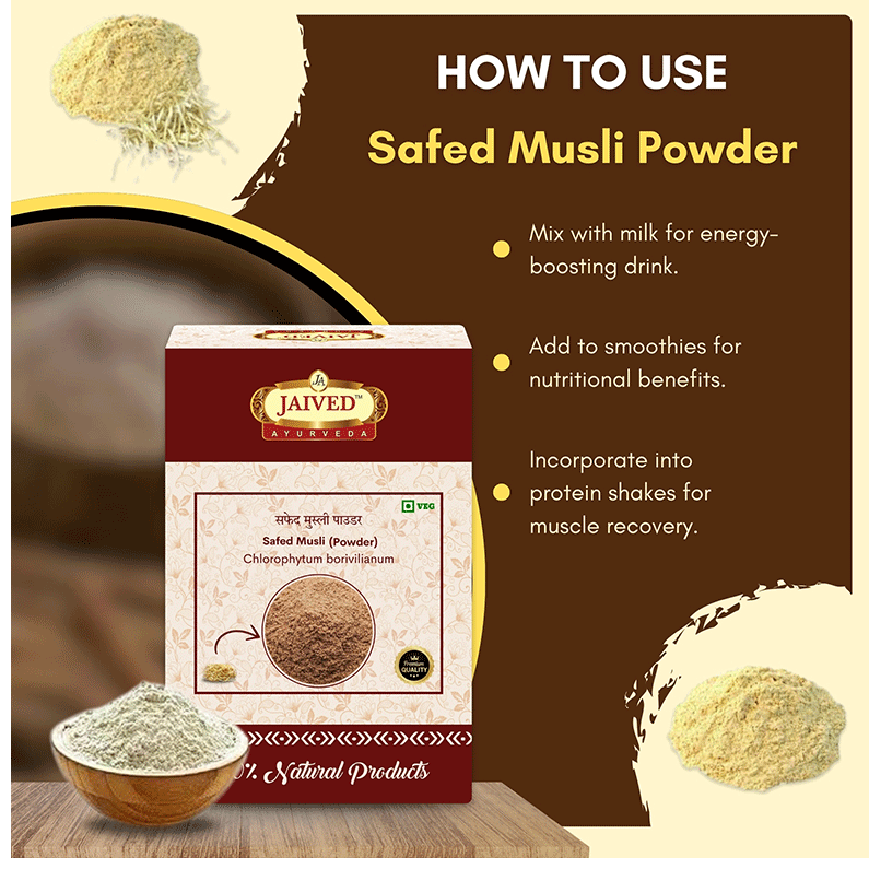 Jaived Ayurveda Safed Musli Powder | Swadesiicart