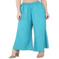 Lagi Women's Turquoise Blue Solid Palazzo (PLZ04H) | Swadesiicart