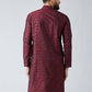 Sojanya Men Maroon Woven Design Straight Kurta | Swadesiicart