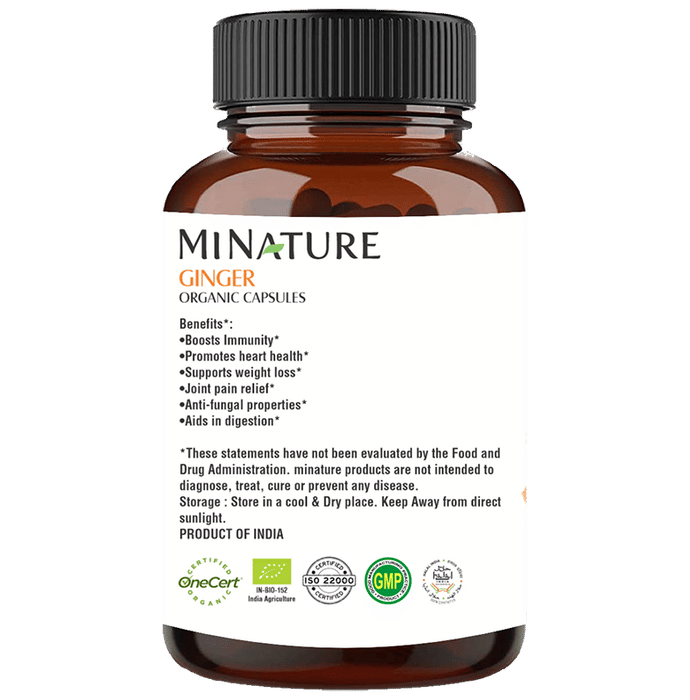 Minature Ginger Organic Capsules | Swadesiicart