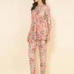 Janasya Women's Multicolor Moss Floral Printed Casual Flared Co-ords - Swadesiicart