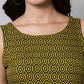 Kalini Women Green Geometric Printed Kurta - Swadesiicart