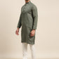Sojanya Men Green Ethnic Motifs Kurta with Pyjama & Nehru Jacket | Swadesiicart