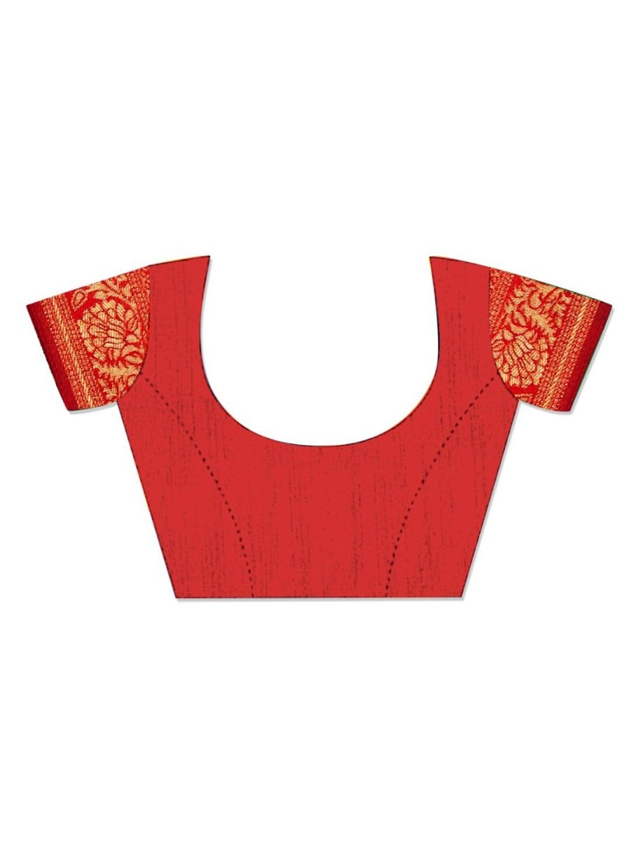 Anouk Red & Gold Woven Design Zari Detailed Art Silk Banarasi Saree | Swadesiicart