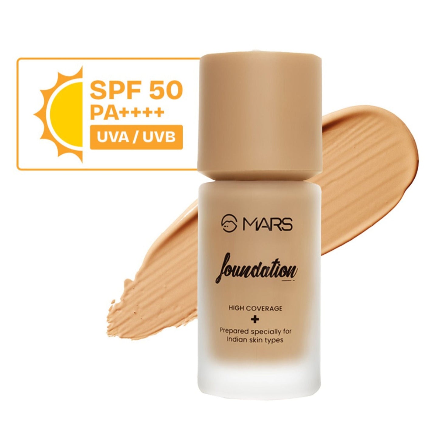 MARS Cosmetics SPF50 PA++++ High Coverage Liquid Foundation - 5.5 - Swadesiicart