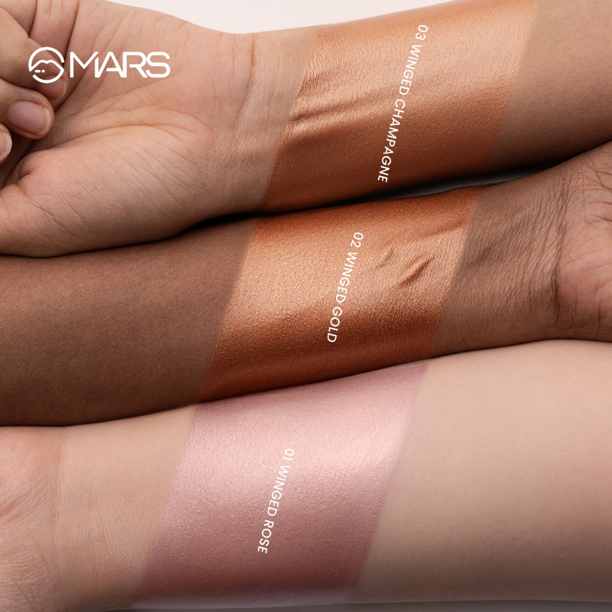 MARS Cosmetics Glow Fly Liquid Highlighter - 01-Winged Rose - Swadesiicart