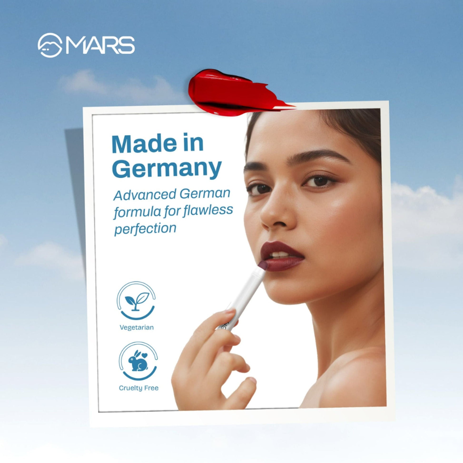 MARS Cosmetics Cloud Kiss Soft - Matte Lip Crayon - 04 Blush Mist - Swadesiicart