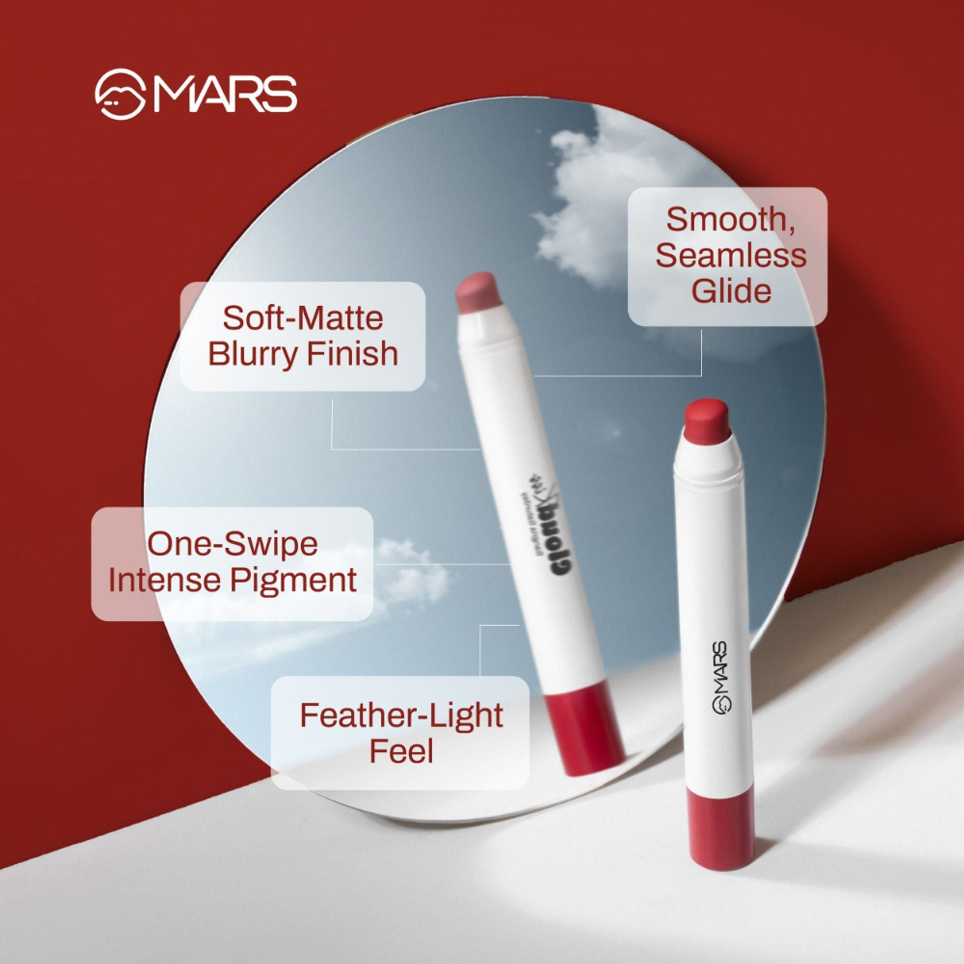 MARS Cosmetics Cloud Kiss Soft - Matte Lip Crayon - 17 Dawn Nude - Swadesiicart