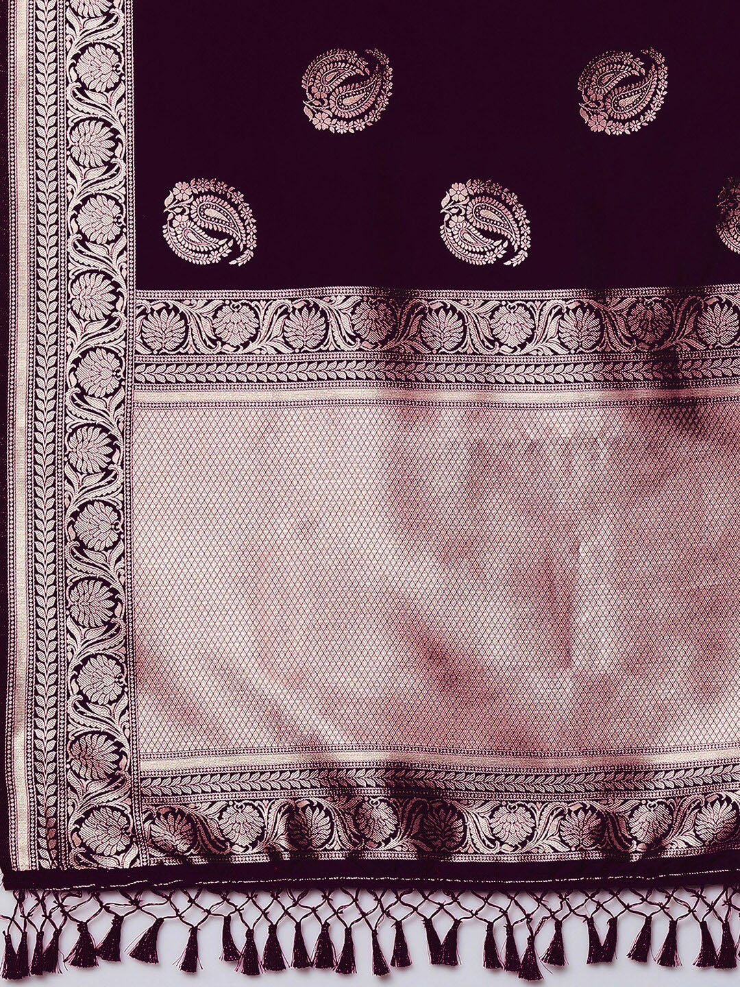 Mitera Ethnic Motifs Woven Design Zari Banarasi Saree | Swadesiicart