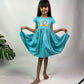 ArthLife Blue Unicorn Party Wear Dress
