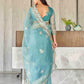 Tikhi Imli Floral Gotta Patti Organza Heavy Work Saree | Swadesiicart