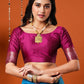 Anouk Blue & Gold-Toned Ethnic Motifs Woven Design Banarasi Saree | Swadesiicart