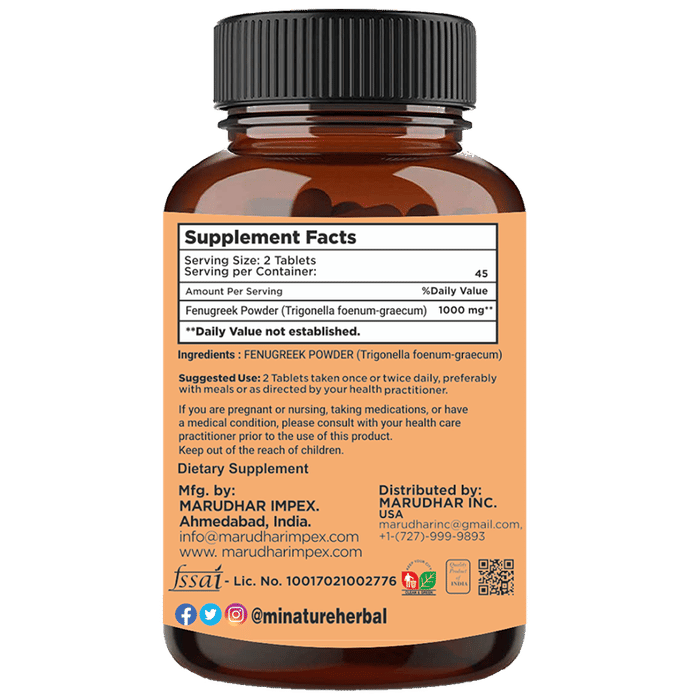Minature Fenugreek Tablets | Swadesiicart