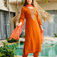 The52 Rust Women's Gorgeous Embroidered work Rayon Fabric Straight Kurta, Pant and Dupatta Set - Swadesiicart