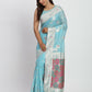 Shree Shyam Fashion Linen Cotton Sky Blue Saree