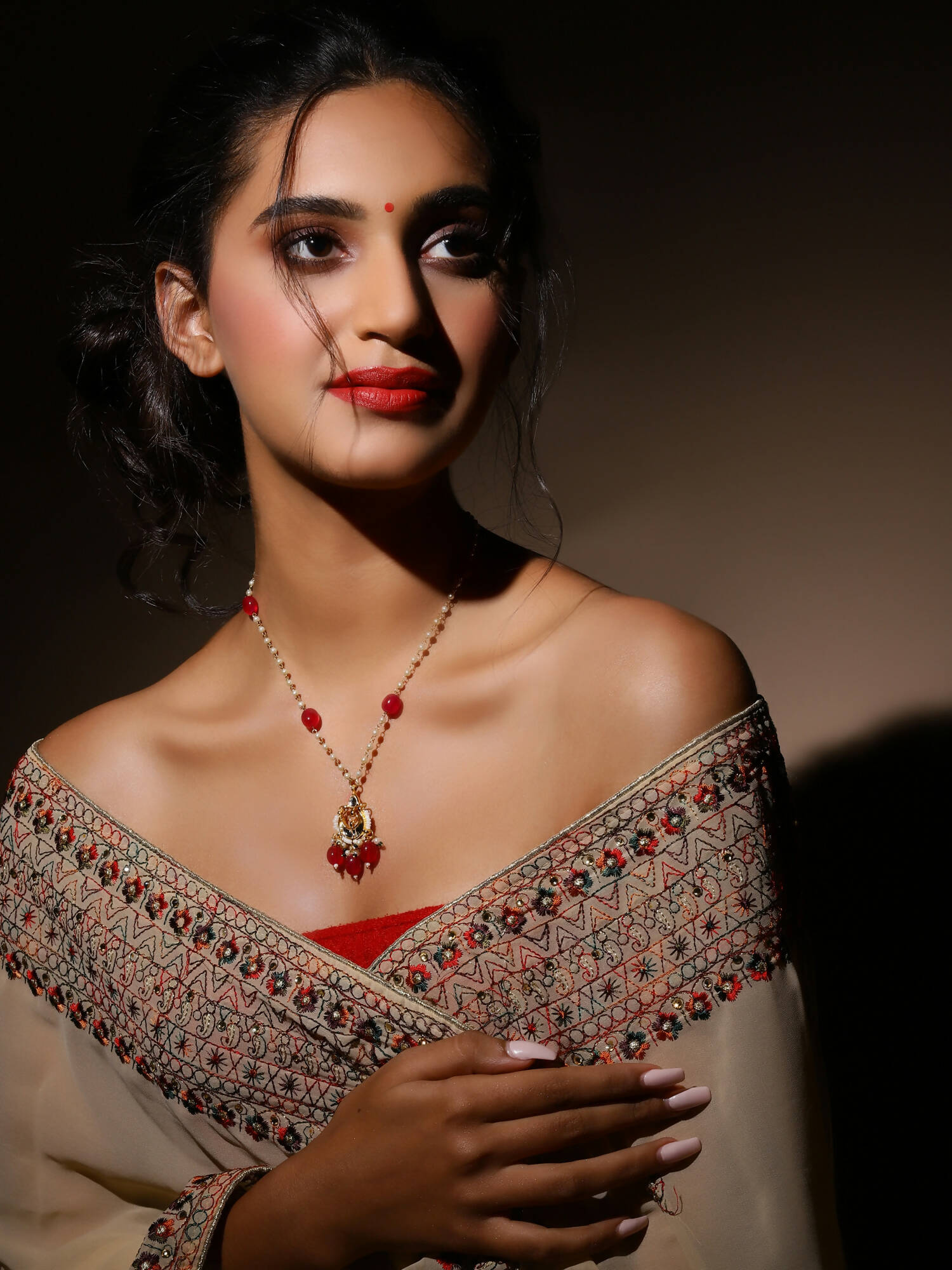 Women's Gold-Polished Necklace - Ruby Raang | Swadesiicart