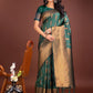 Anaita D Green Banarasi Silk Woven Saree With Blouse