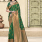 Anaita D Green Soft Silk Woven Saree With Blouse