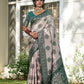 Anaita D Green Silk Blend Woven Saree With Blouse
