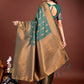 Anaita D Green Banarasi Silk Woven Saree With Blouse