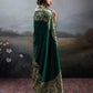 Anaita D Green Silk Blend Woven Saree With Blouse