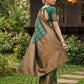 Anaita D Green Silk Blend Woven Saree With Blouse