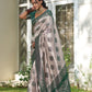 Anaita D Green Silk Blend Woven Saree With Blouse