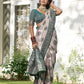Anaita D Green Silk Blend Woven Saree With Blouse