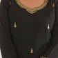 Ethnic Festive Wear Viscose Chanderi Black Stitched Suit With Dupatta - Tanisha | Swadesiicart