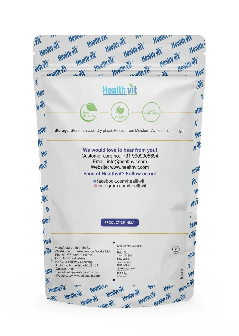 Healthvit Natural Spirulina Powder | Swadesiicart