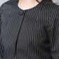 Even Apparels Black Polywool Open Front Statement Women's Jacket | Swadesiicart