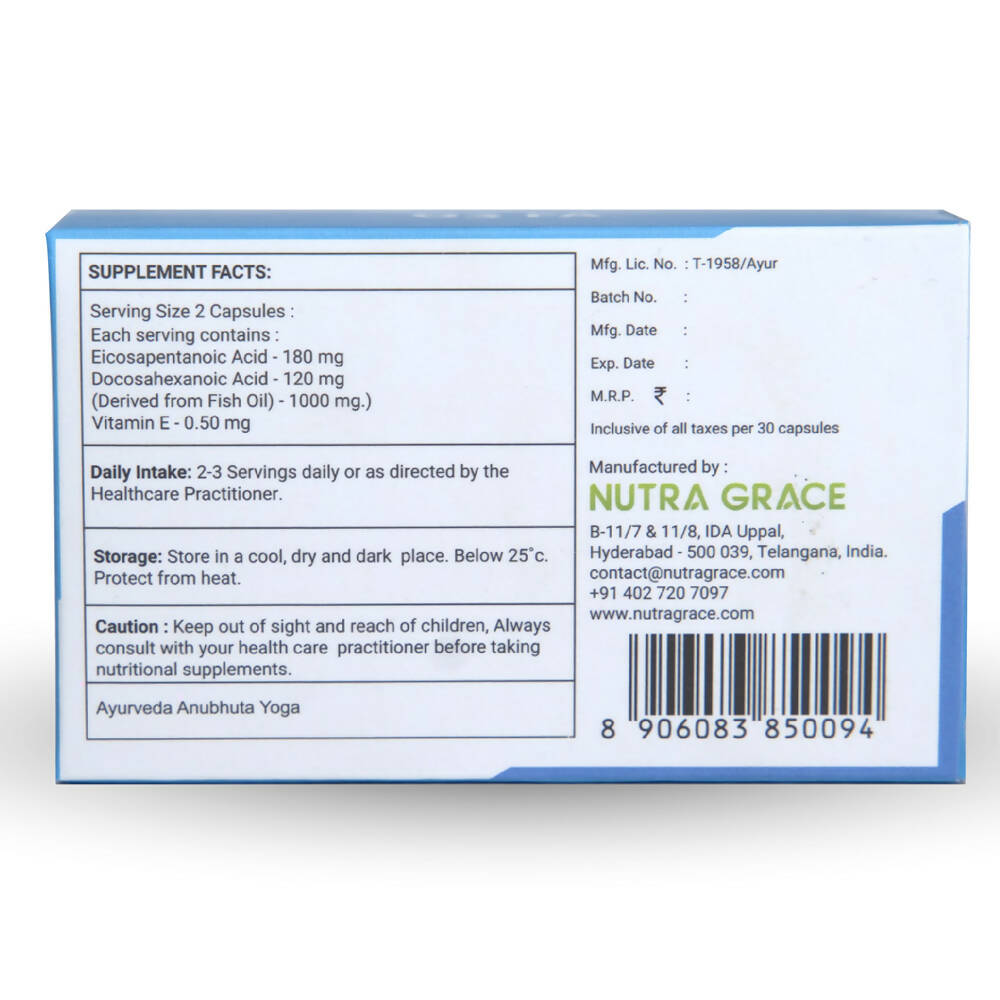 Nutra Grace Fish Oil O3 FA Capsules - Swadesiicart