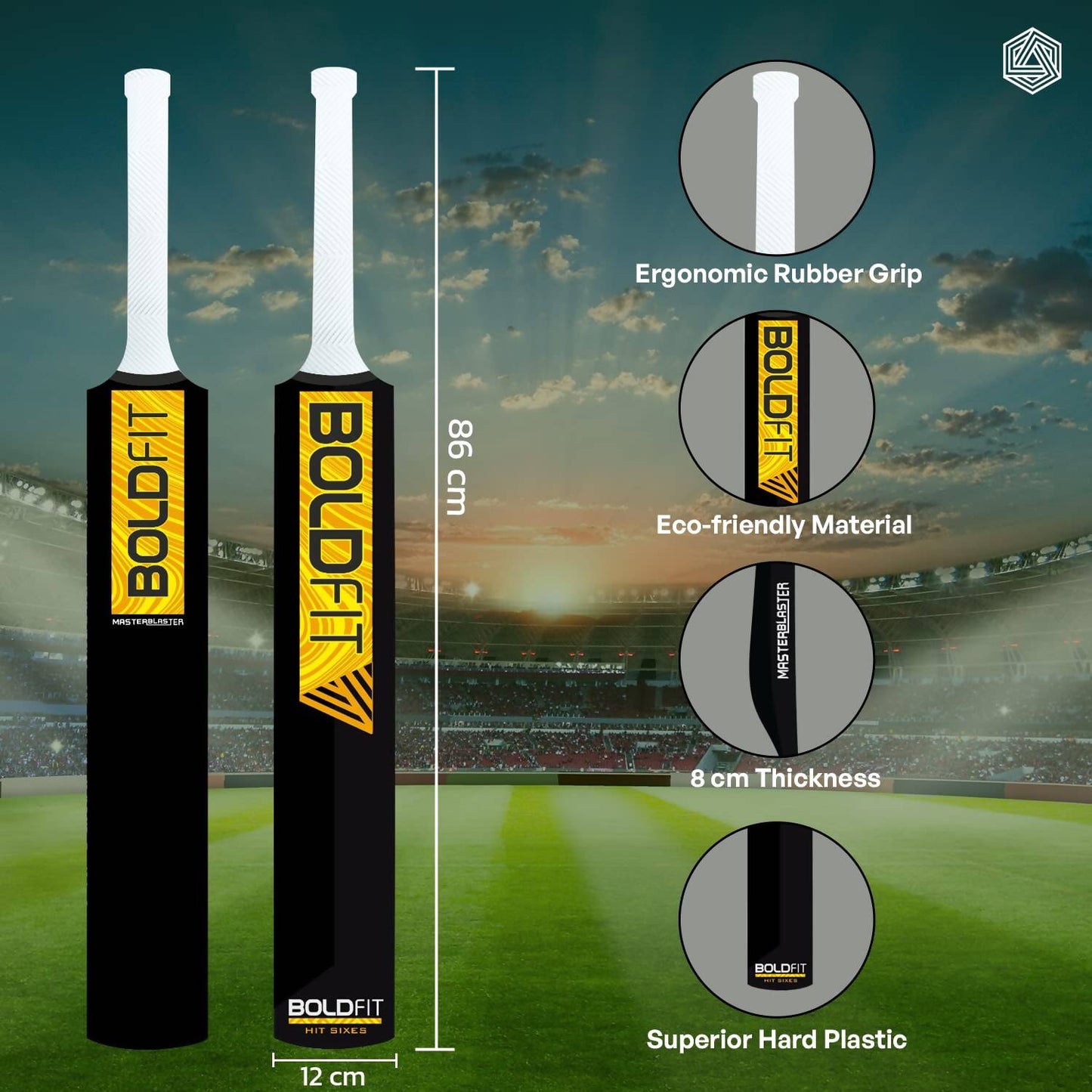 Boldfit Turf Cricket Bat (Full Size) - Swadesiicart