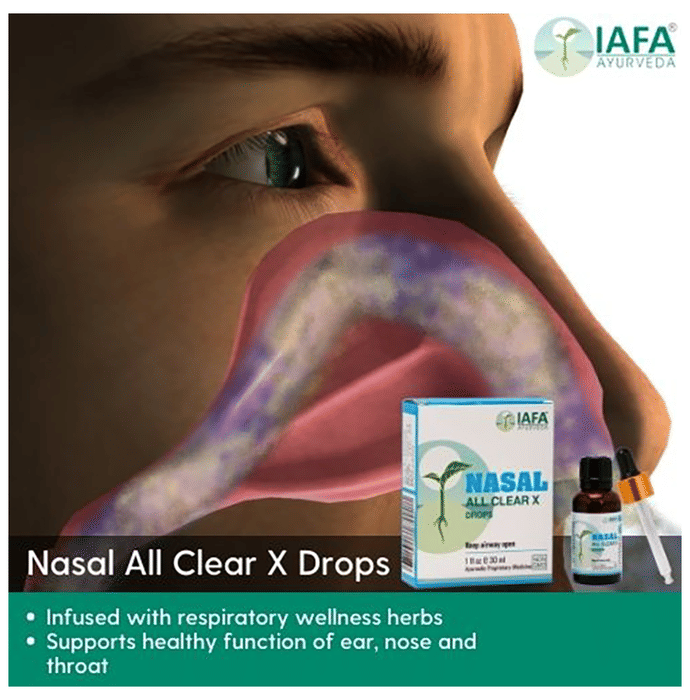 Iafa Ayuveda Nasal All Clear X Drop | Swadesiicart