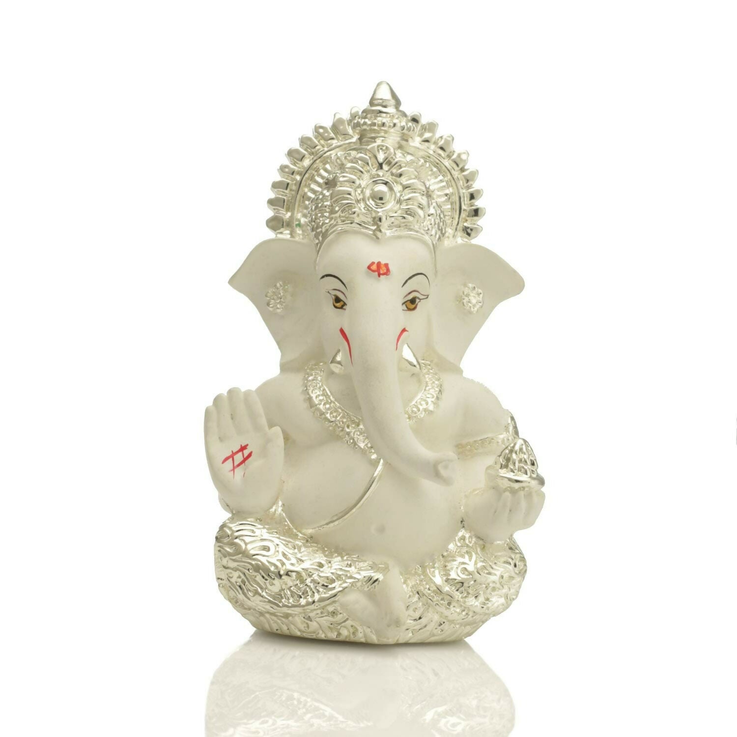 Collectible India Ganesha Idol Silver Plated - Swadesiicart