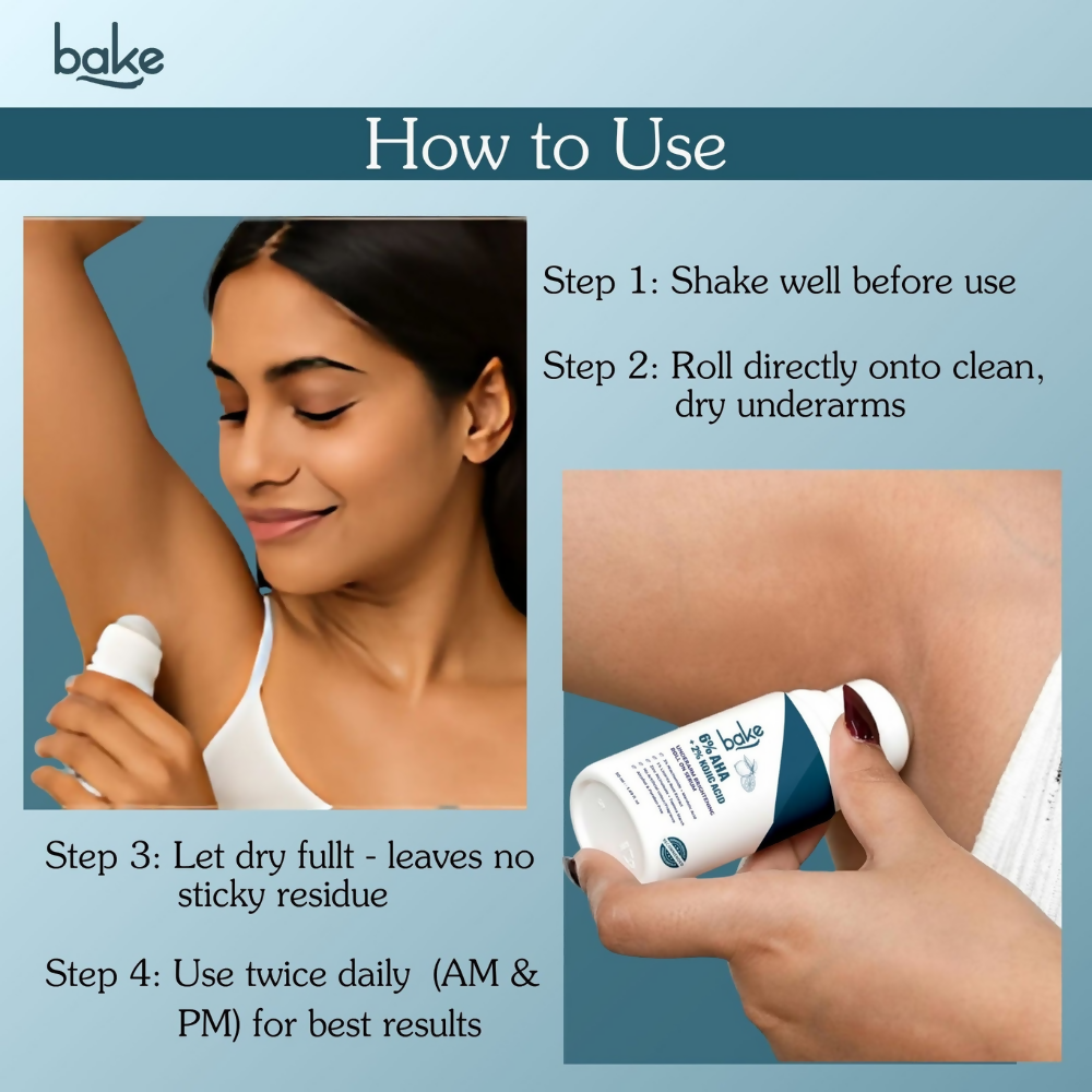 Bake BrightErase™ Underarm Brightening Roll-On Serum | Swadesiicart