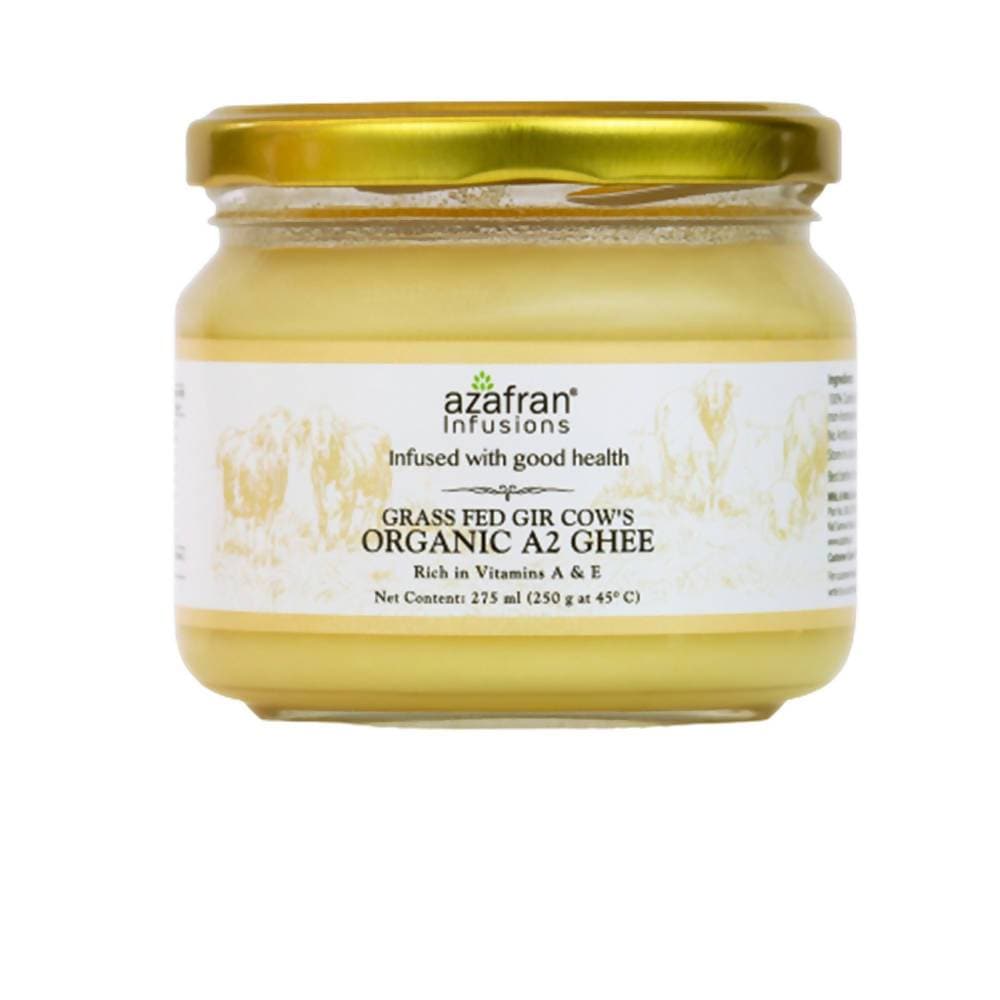 Azafran Infusions Grass Fed Gir Cow’s Organic A2 Ghee | Natural & Pure Ghee | Traditional Clarified Butter | Swadesiicart