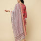 Designer Stylish Red Cotton Blend Stitched Suit With Dupatta - Tanisha | Swadesiicart