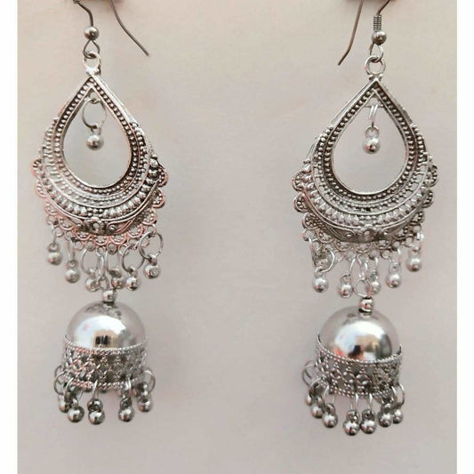 MS Fashion India Long Jhumki Good Finishing Afghani Brass Pearl Tassel Earrings | Swadesiicart