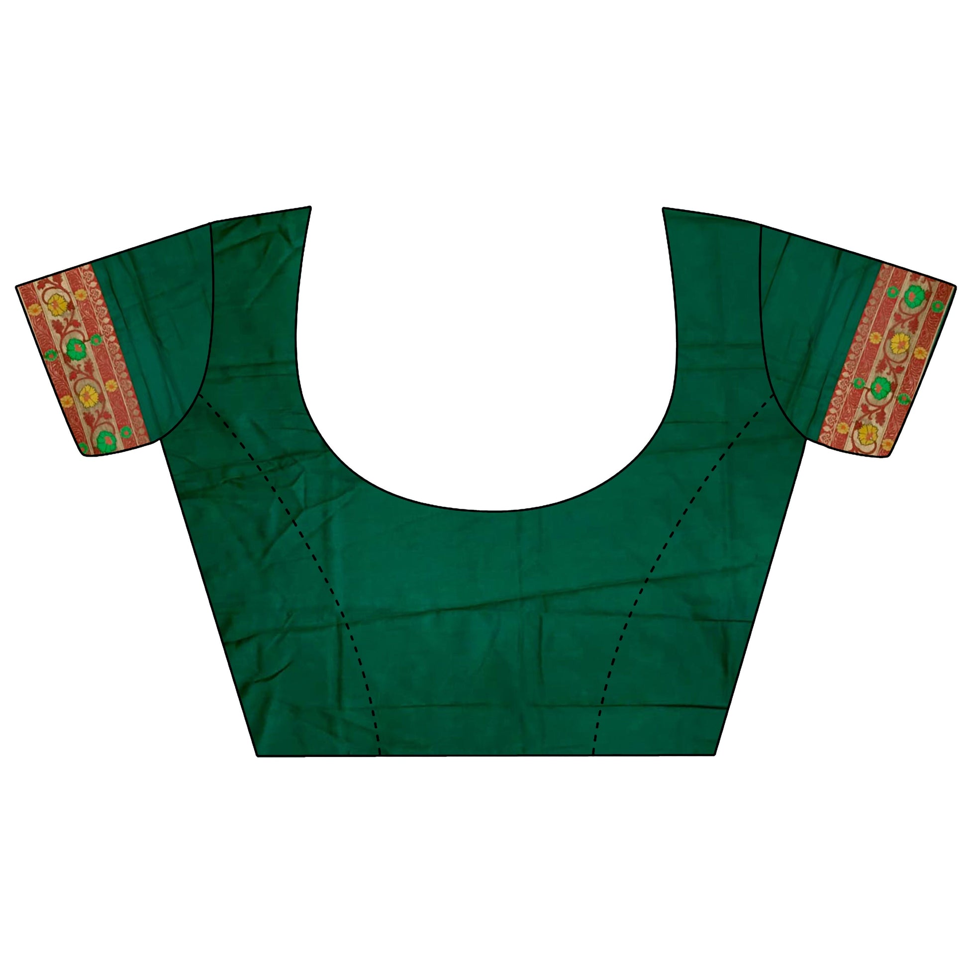Joban Fashion Dark Green Banarasi Soft Silk Woven Saree | Swadesiicart