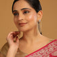 Nuyug 22K Gold Plated Crystal Studded Floral Stud Contemporary Dangler Earrings | Swadesiicart