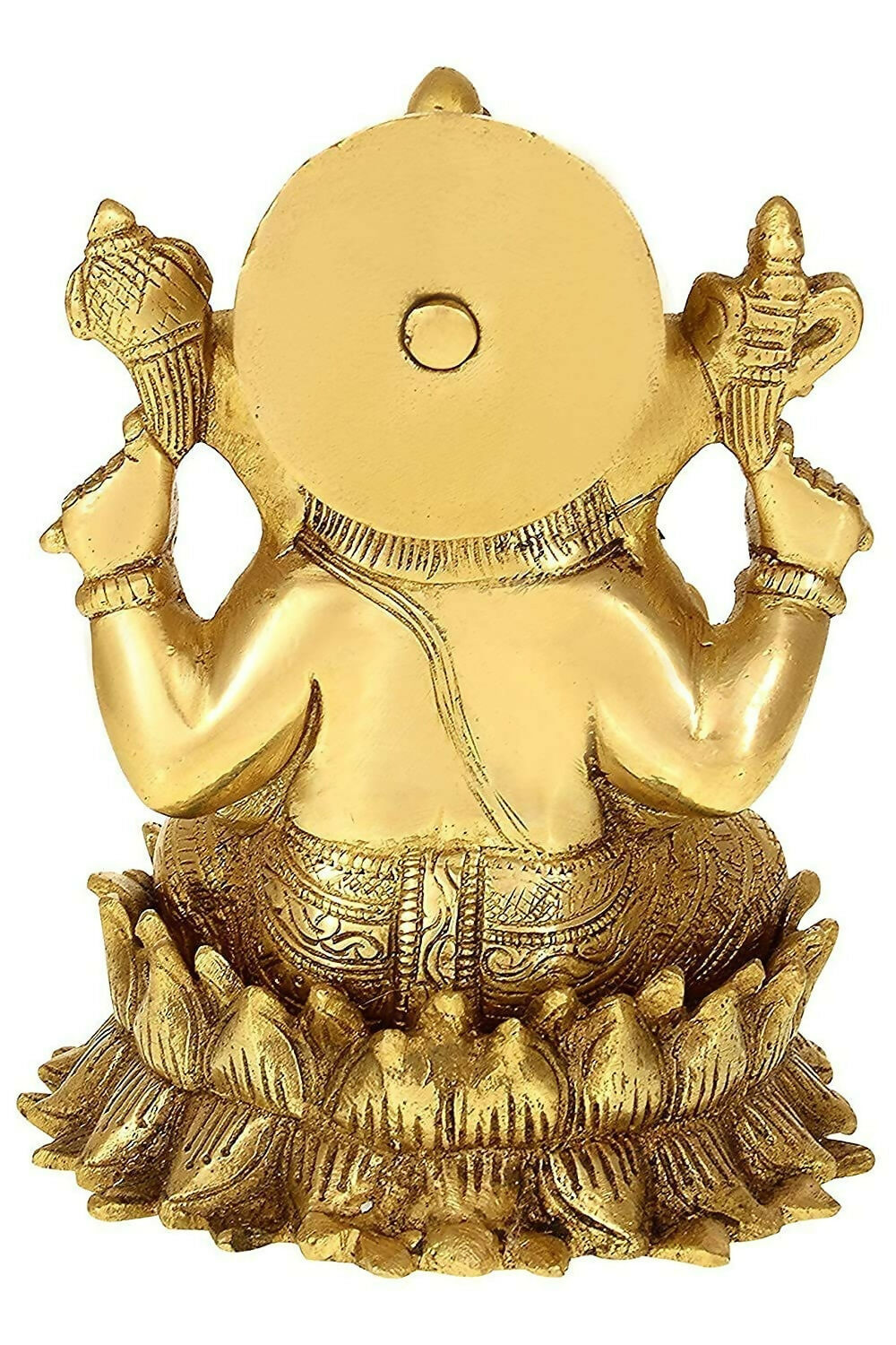 Umi Brass Lord Ganesha Sitting On Lotus - Swadesiicart